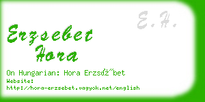 erzsebet hora business card